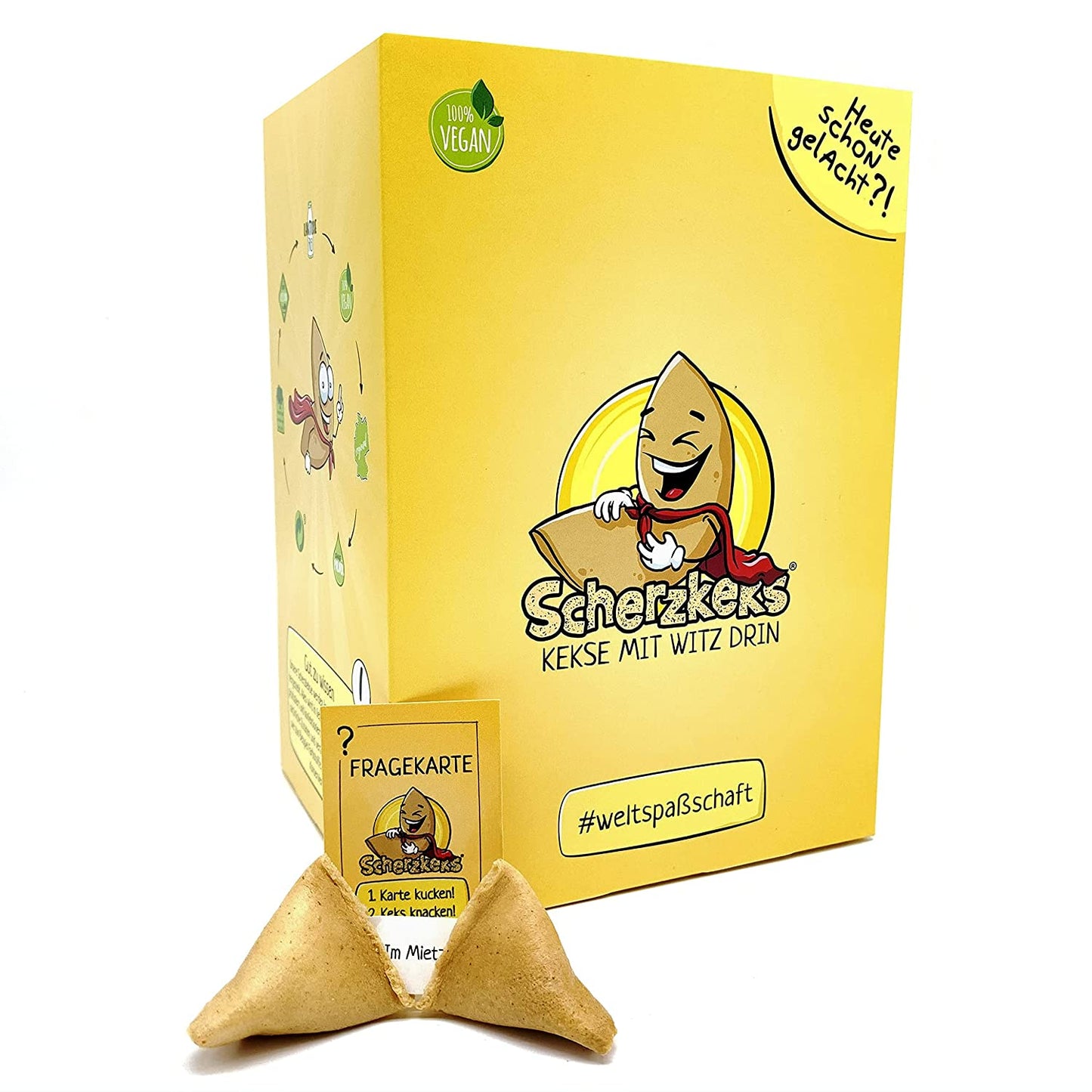 Scherzkeks 20er Box: 20 Glückskekse mit Scherzfrage & Antwort, Made in Germany, Geschenkidee, Gastgeschenk, Geburtstag, Hochzeit, JGA, Party