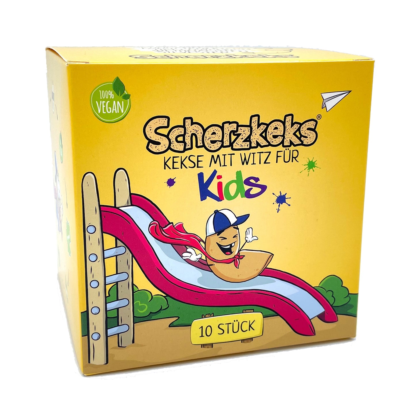Scherzkeks Kids 10er Box: 10 Glückskekse mit kindgerechten Scherzfragen & Antworten im Inneren, zum Kindergeburtstag, Ostern, Schulanfang, Halloween